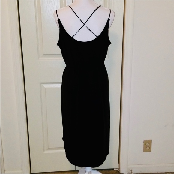 Strapped black dress sz L Like new - Picture 2 of 3